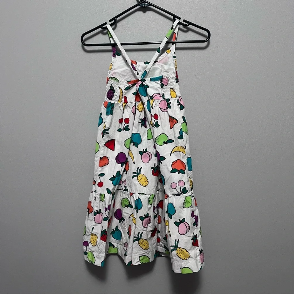 Hanna Andersson Fruit Print Tiered Smocked Dress Size 6/7